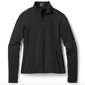 Arc'teryx Rho Zip-Neck Base Layer Top - Women's LG/Black X000010535 NWT